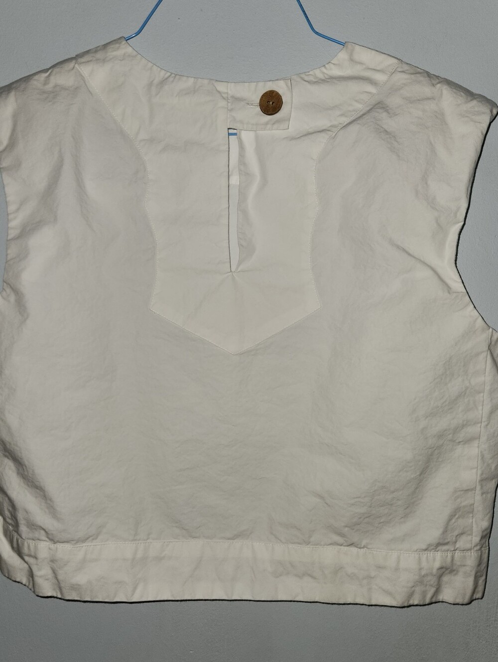 Julia Amory Cotton Poplin Sleeveless Crop Top S - Picture 3 of 3